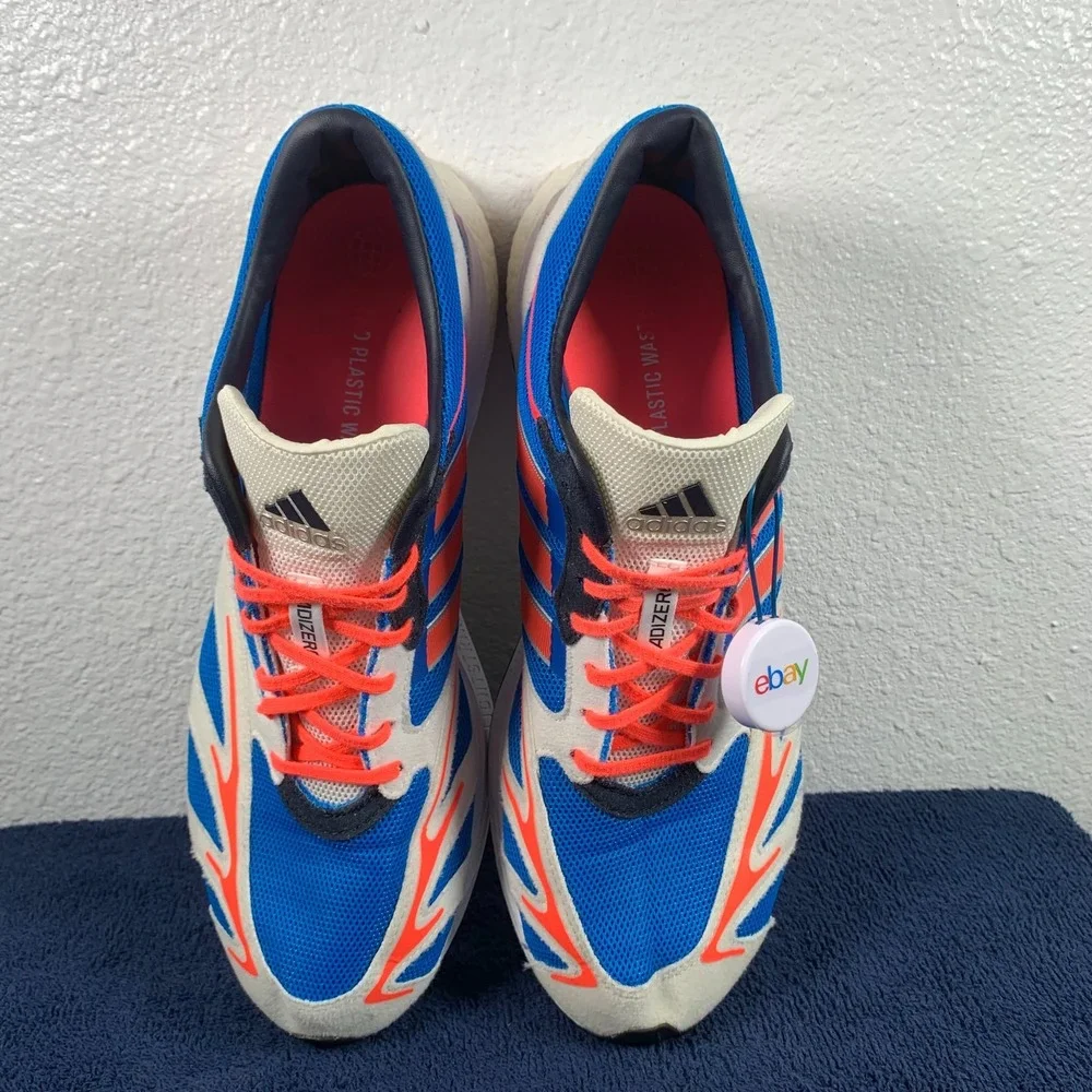 Adidas Adizero Pro DNA Mens Size 12 Blue Solar Red Running Shoes GW2751